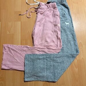 Victoria’s Secret PINK Boyfriend/Heritage Pants- light pink & gray XS